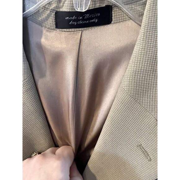 Gianfranco Ruffini Jacket Mens 42 Short Blazer Taupe Tencel Textured Sport Coat - Picture 5 of 10